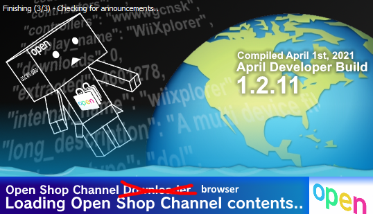 Open Shop Channel Downloader Browser Splash Banner